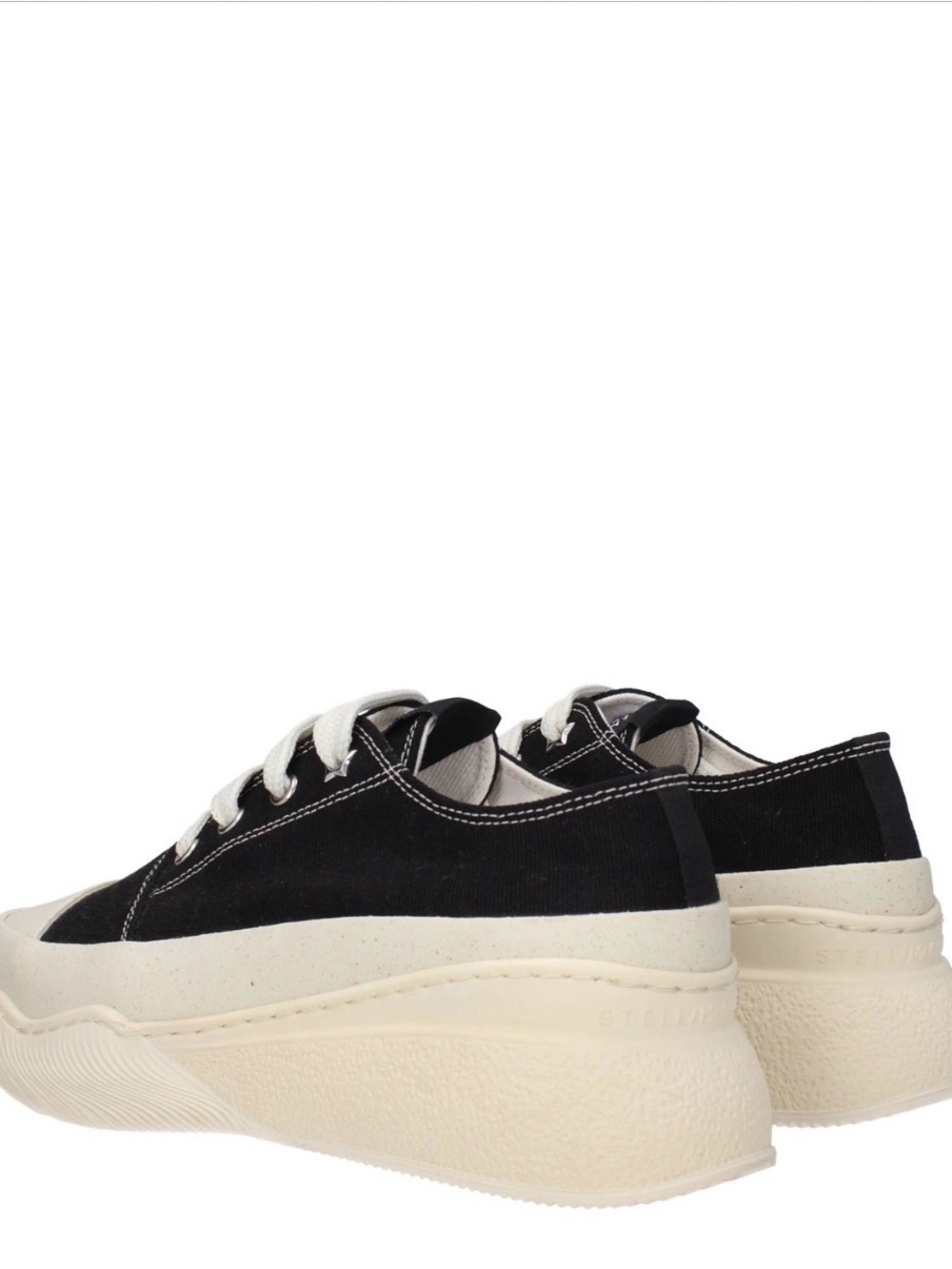 Stella McCartney Loop Platform Sneakers EU 37 Black White Vegan Made in Spain - Picture 3 of 15